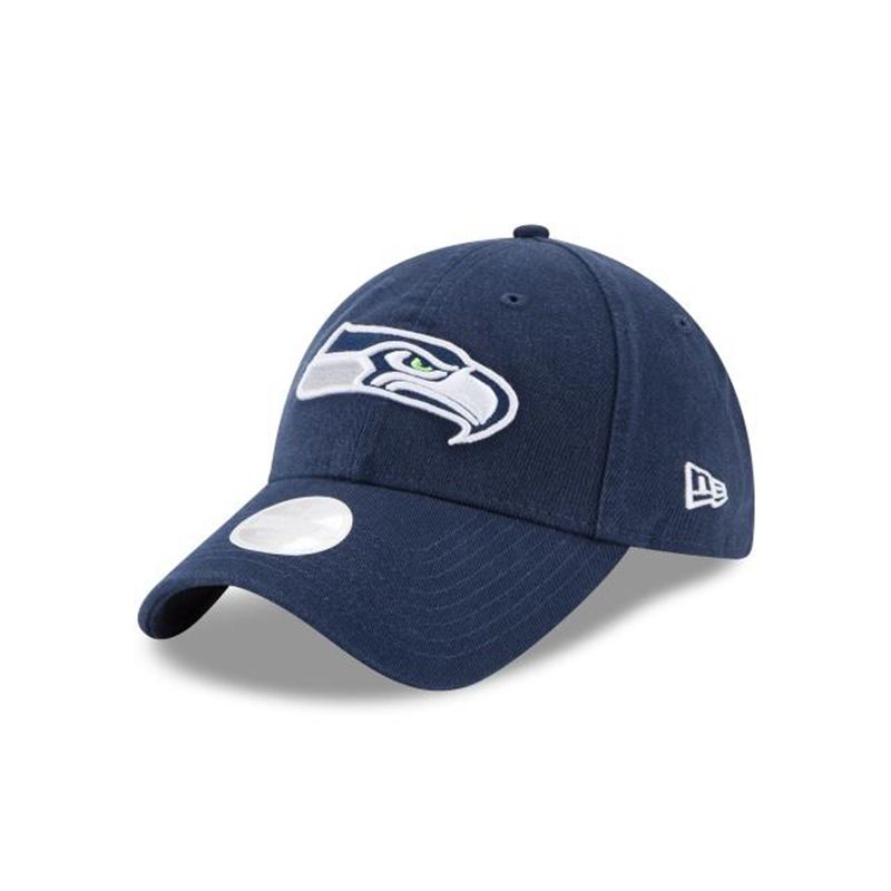 NFL Seattle Seahawks Womens Preferred Pick 9Twenty Adjustable (FRJ2656) - Blue New Era Caps